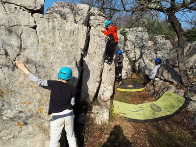 Escalade bloc famille