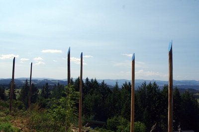Les Mires du Partage des eaux sur le Mont Chinion à Saint-Agrève