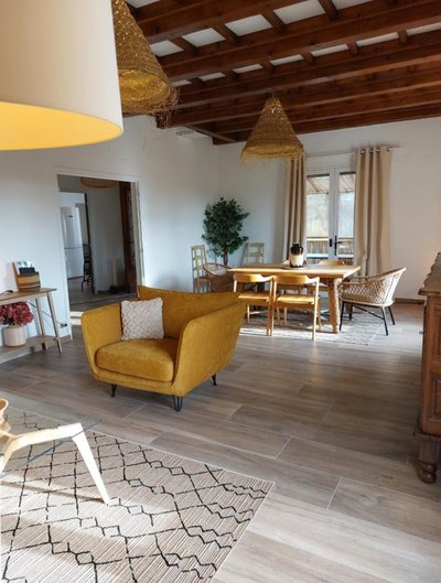 L'espace salon et salle à manger