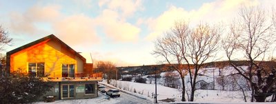 Notre nouveau gîte au lever du soleil