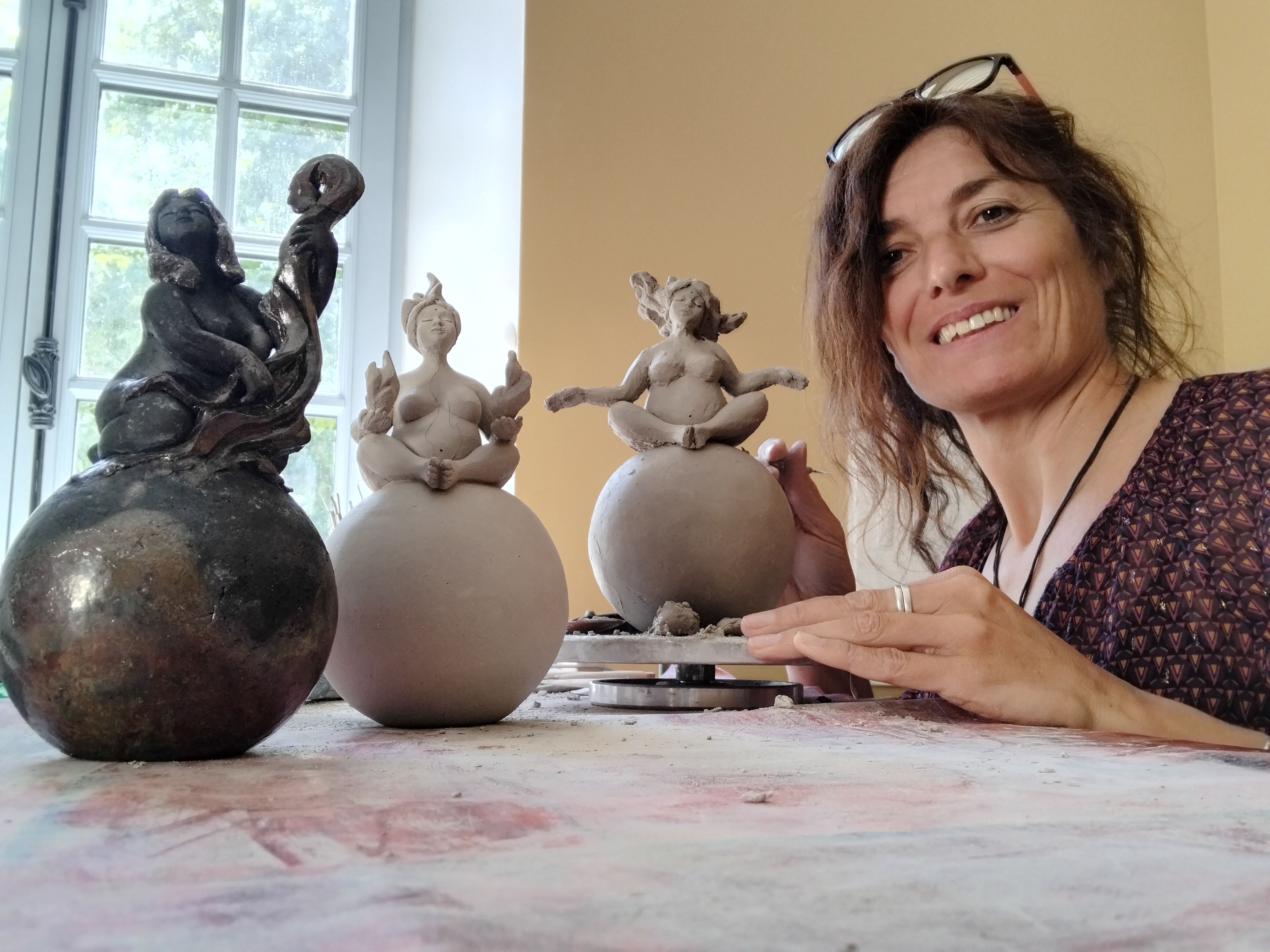 Portrait et sculptures