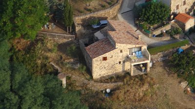 vue aérienne du gîte