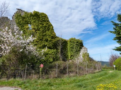 Ruines du château à Chazeaux