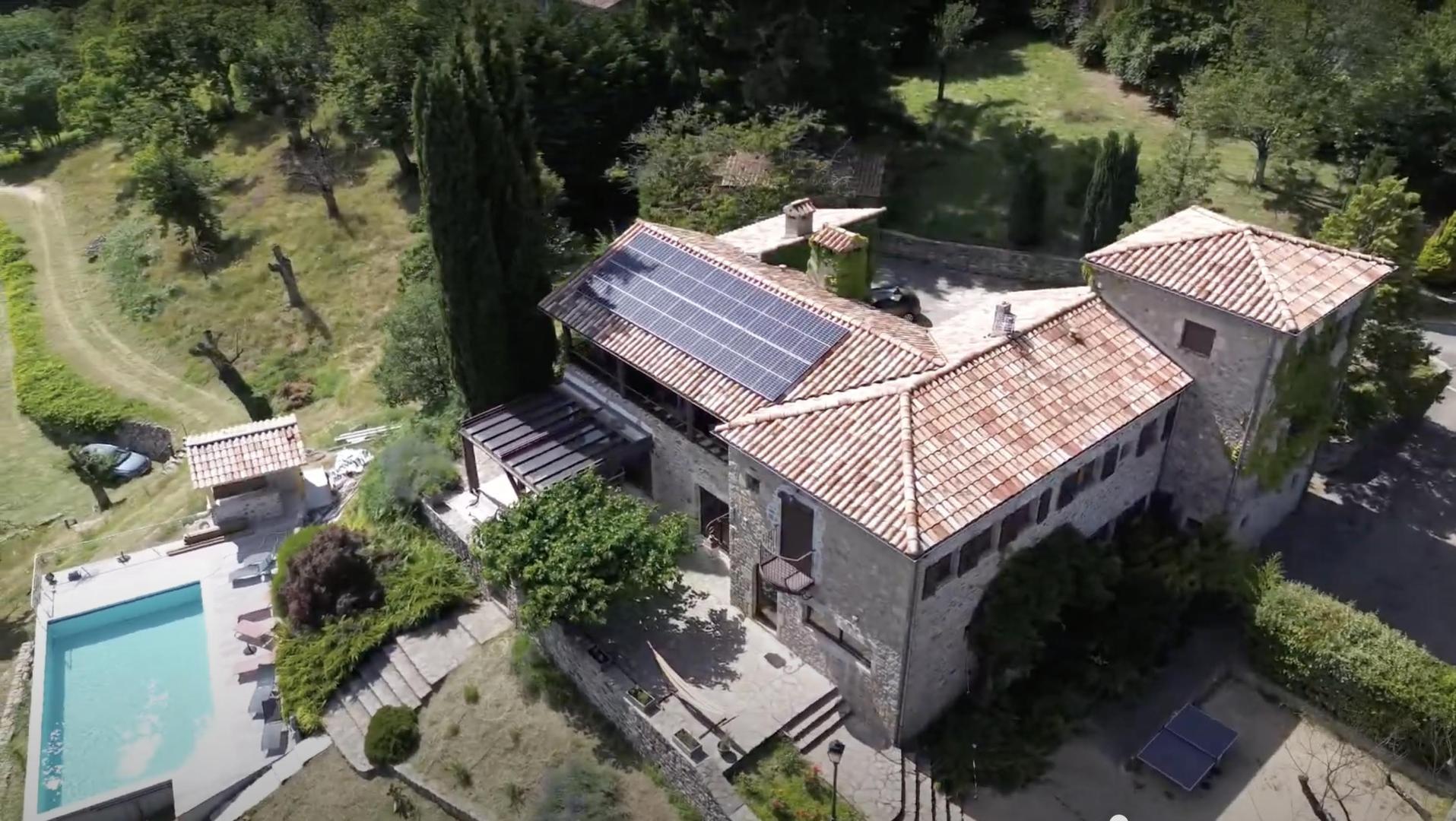 Le gîte vu du ciel