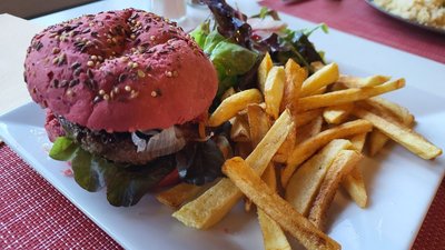 Pink burger