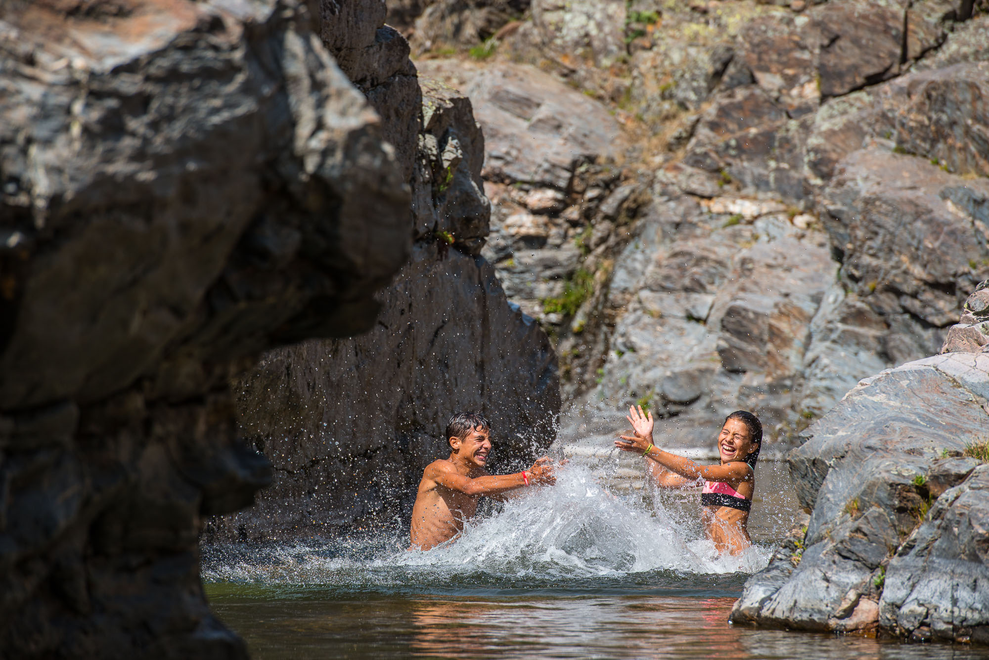 Baignade en vallée de la Thines