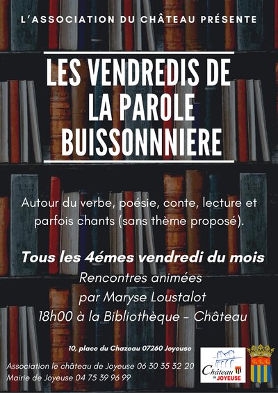 Les vendredis de la parole buissonniere_Joyeuse