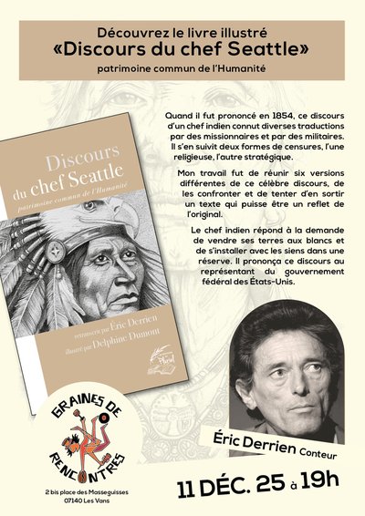Rencontre d'auteur : découvrez le livre illustré "Discours du chef Seattle"_Les Vans