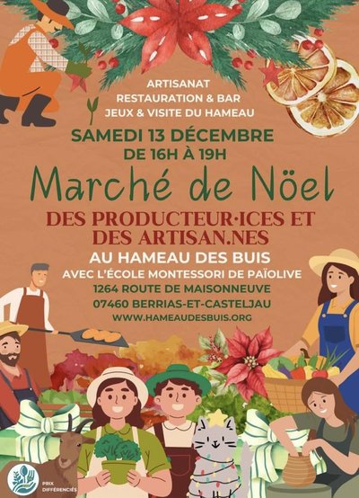 Marché de Noël au Hameau des Buis_Berrias-et-Casteljau