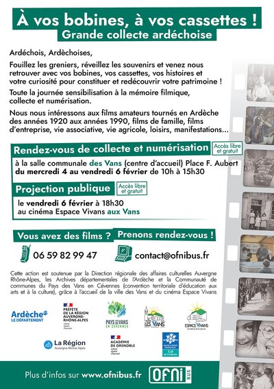 A vos bobines, à vos cassettes ! Rendez-vous de collecte et numérisation_Les Vans