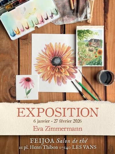 Exposition d'aquarelles : Eva Zimmermann_Les Vans