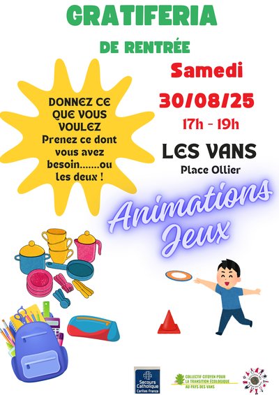 Gratiferia de la rentrée : Fête de la Gratuité_Les Vans