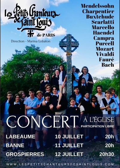 Concert : Les Petits Chanteurs de St-Louis de Paris_Banne