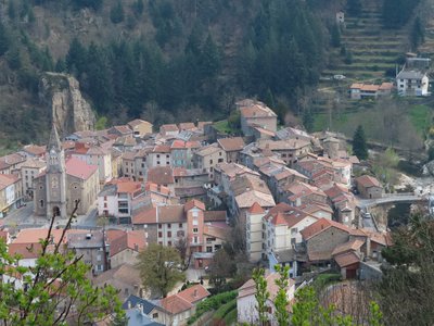 vue sur la ville du Cheylard