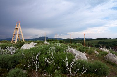 Les Mires du Partage des eaux au Pra Pouzol à Burzet