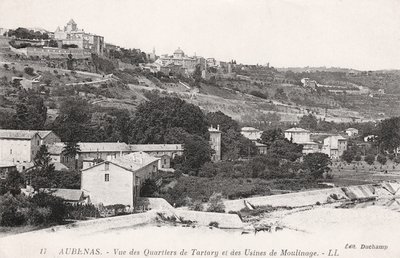 Quartier et usines de Tartary au pied d'Aubenas