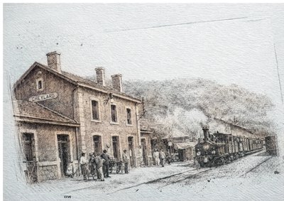 Dessin de la  Gare-Le Cheylard -ccve