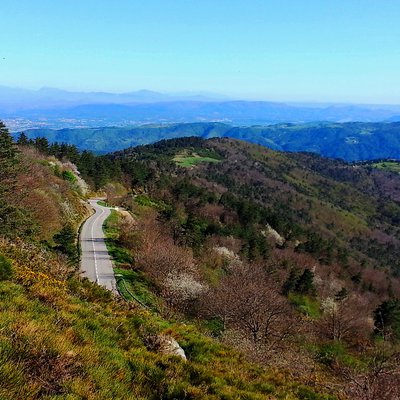 Vue sur la Vallée du Rhône depuis le Col de la Mure