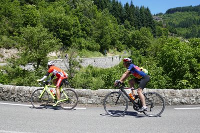 Cyclos sur les routes de l'Ardéchoise