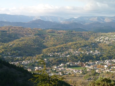 Vue sur les Hautes Cévennes depuis l'Houme