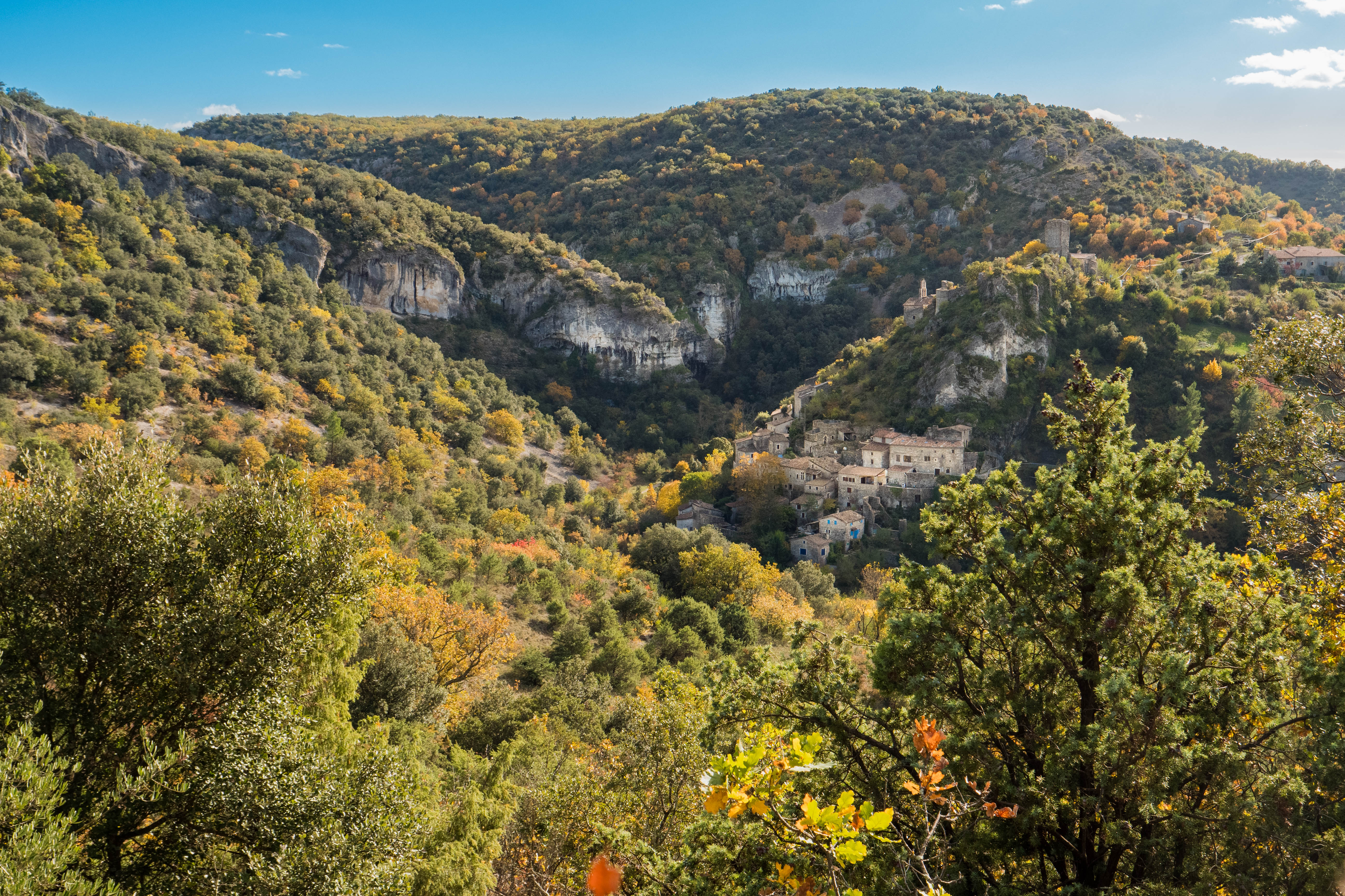 Rochecolombe depuis Figerolle